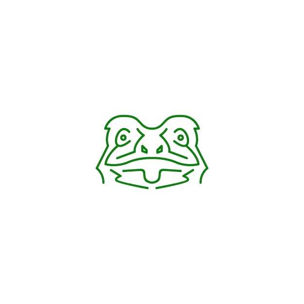 Frog logo design icon template