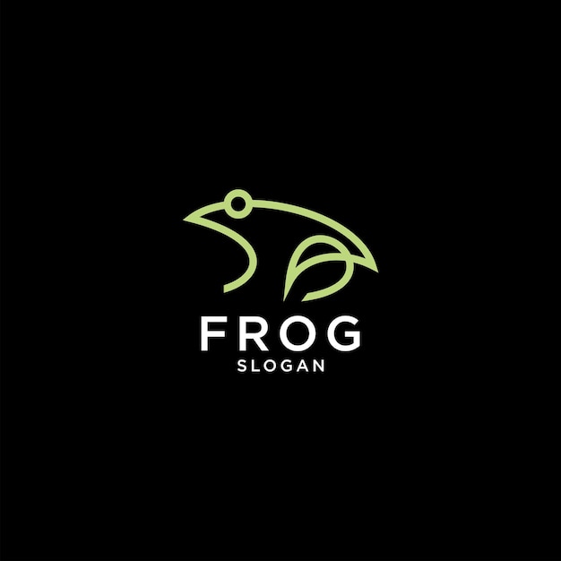 Frog logo design icon template