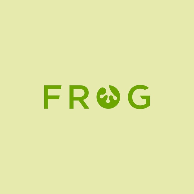 Frog logo design vector