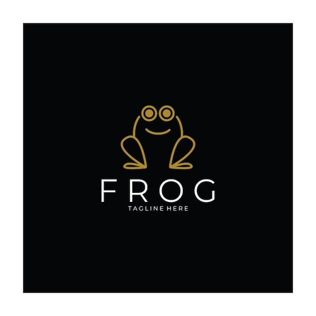 Frog logo simple vector design template