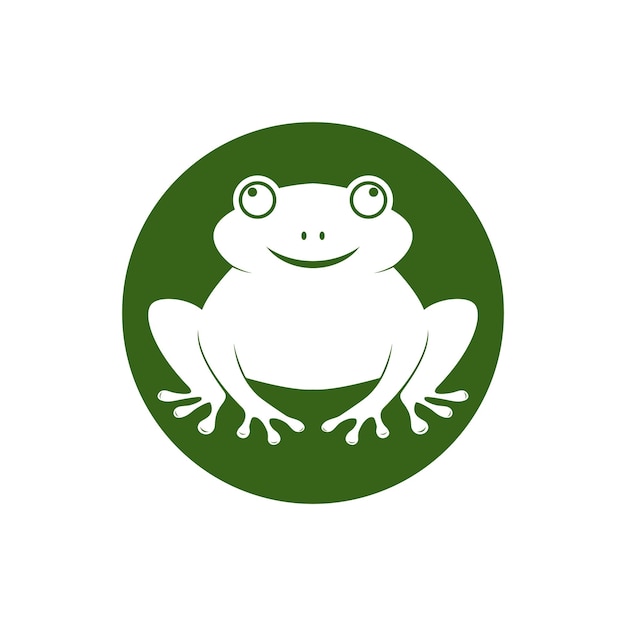 カエルのロゴのテンプレート ベクトル アイコン イラスト