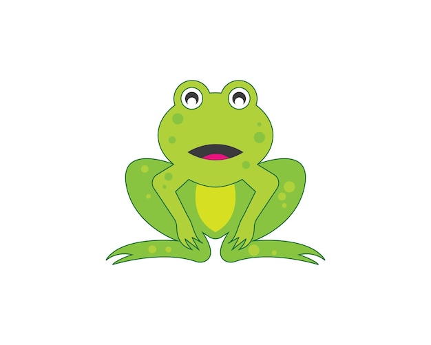 Frog Logo Template vector illustration