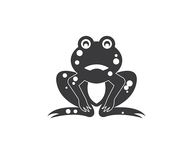 Vector frog logo template vector illustration