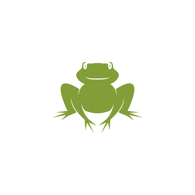 Vector frog logo template vector illustration