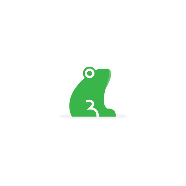カエルのロゴのテンプレート ベクトル