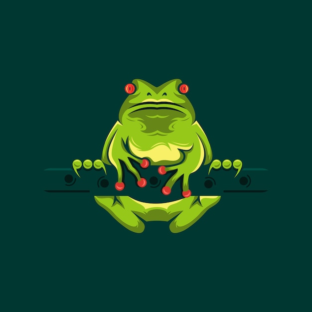 Vector frog logo