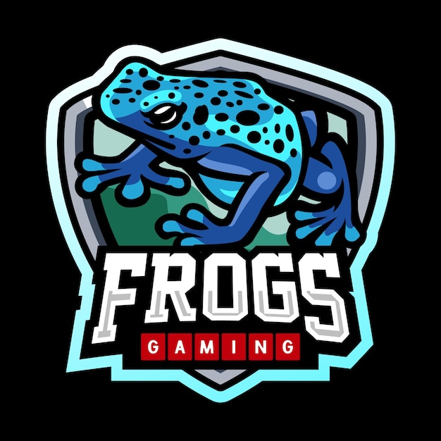 Frog mascot esport logo design