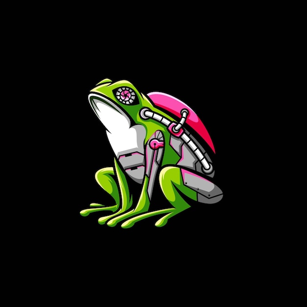 Frog mascot Illustration design 