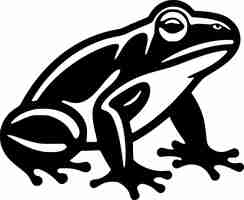 Vector frog minimalist and flat logo vector illustration