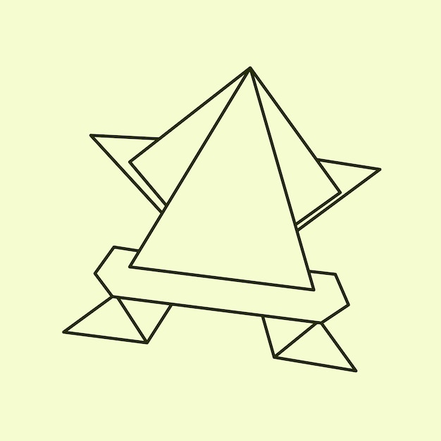 Vector frog origami