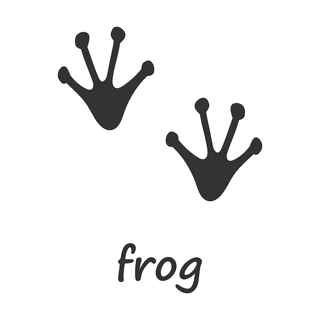 Frog paws Frog paw print Vector illustration