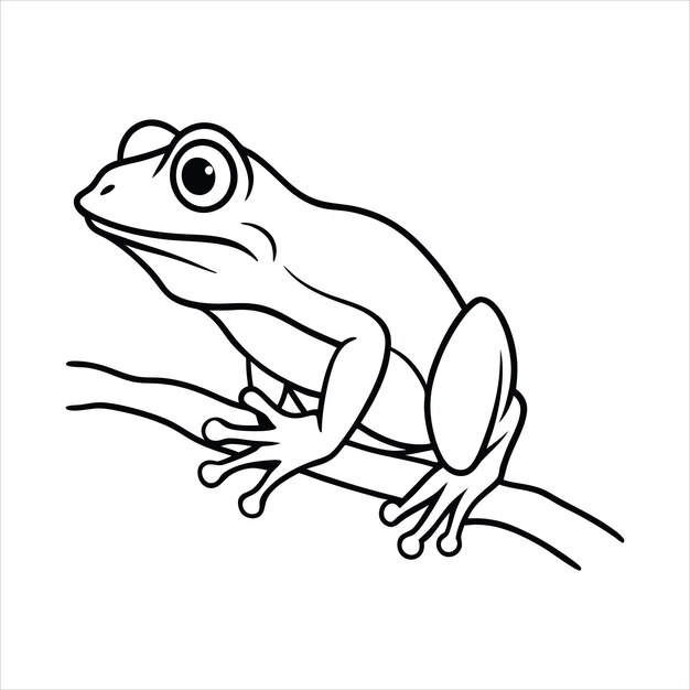 Frog Perching Line kunst