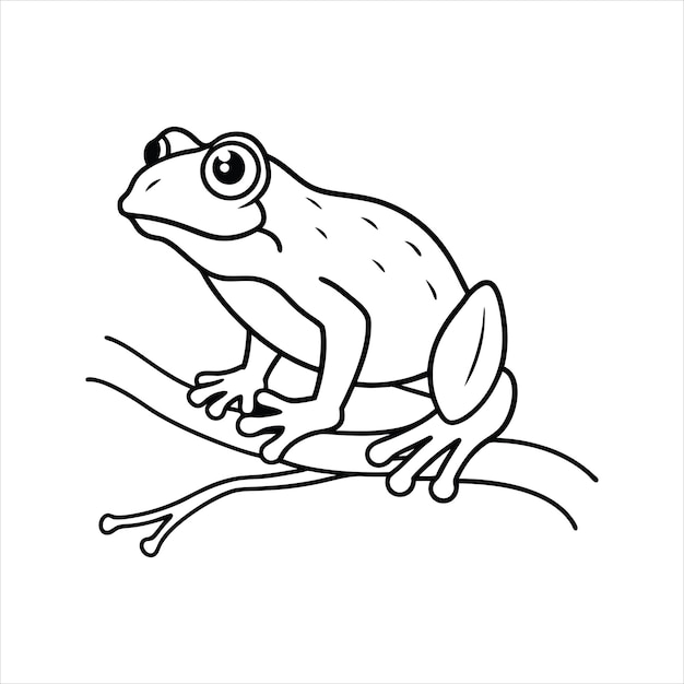 Frog Perching Line kunst