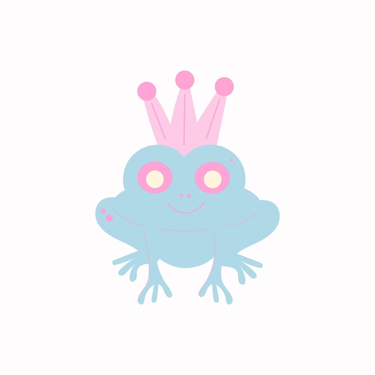 Vector frog prince illustration