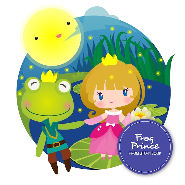 Vector frog prince storybook