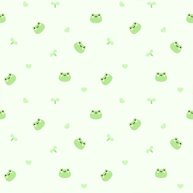 Vector frog seamless pattern background