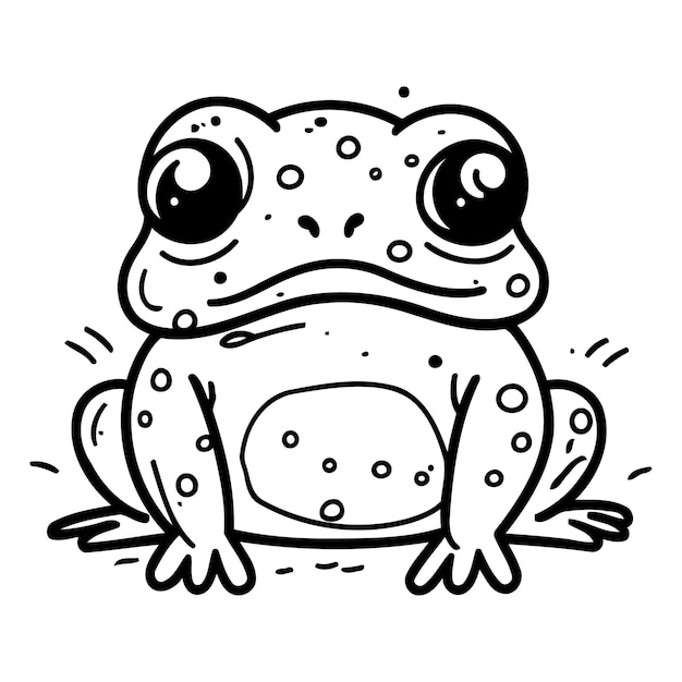 Frog Vector illustration of a cartoon frog on a white background