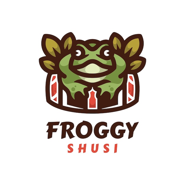 Vettore logo froggy