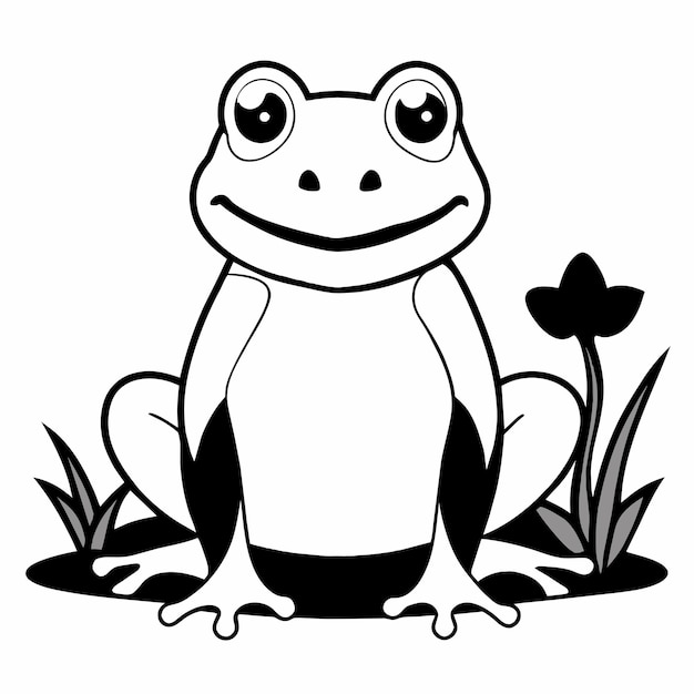 Vector froglet croaking froggy bullfrog amphibian toads leapfrog ecology wildlife