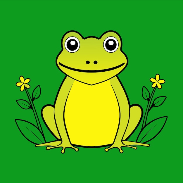 Vector froglet croaking froggy bullfrog amphibian toads leapfrog ecology wildlife