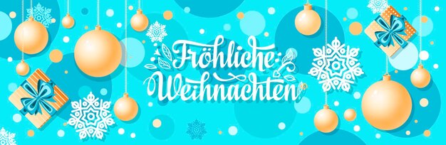 Frohe Weihnachten and Neues Jahr German Christmas typography card