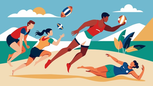 From impressive dives and tackles to stunning displays of speed and agility the beach rugby sevens