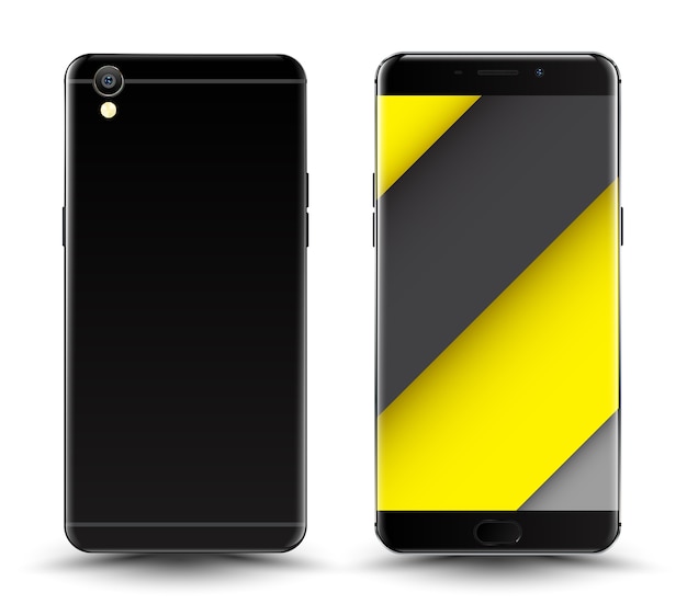 Front and back smartphone mockup.