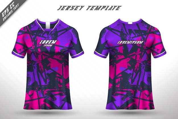 フロントバックtシャツデザインレーシングサイクリングゲーミングジャージベクトルのスポーツデザイン