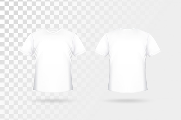 front and back white tshirt