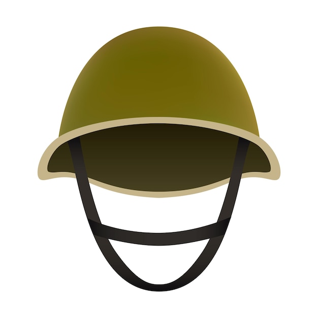 Vector front of camo helmet mockup realistic illustration of front of camo helmet vector mockup for web design isolated on white background