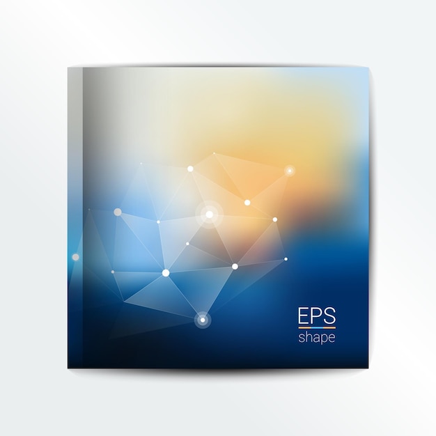 Front cover brochure template blur vector design