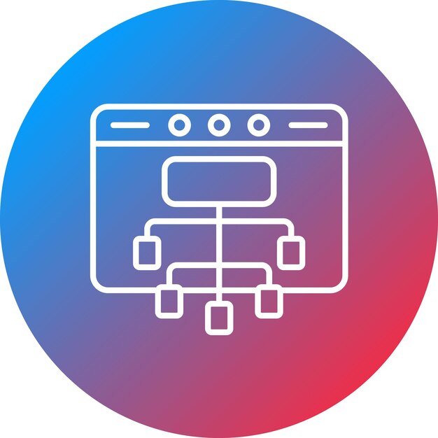 Векторное изображение иконки Front End Development может использоваться для UX и UI