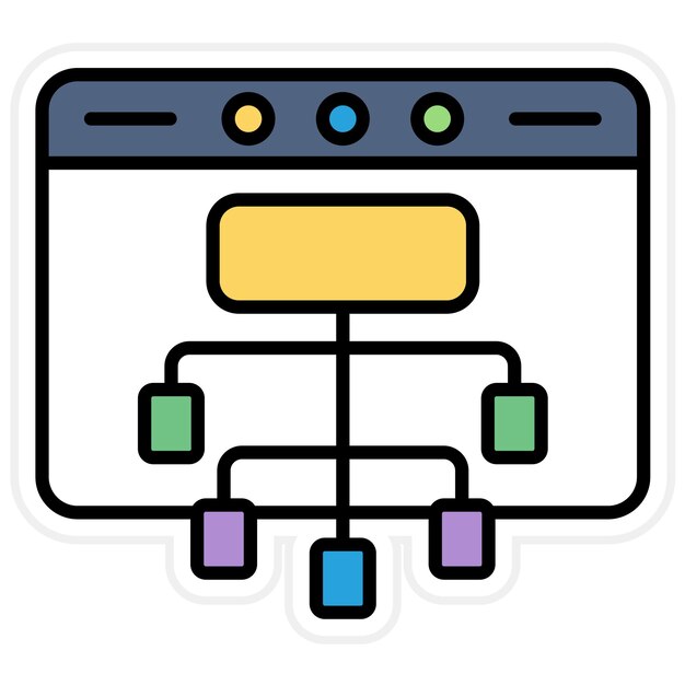 フロントエンド開発アイコンのベクトル画像はUXとUIに使用できます