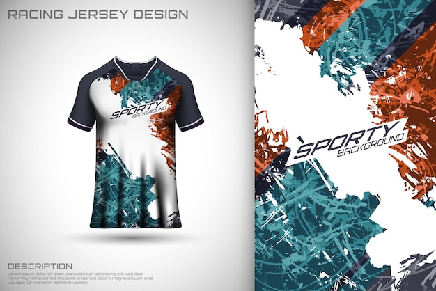 Front racing shirt design Sports design for racing cycling jersey game vector
