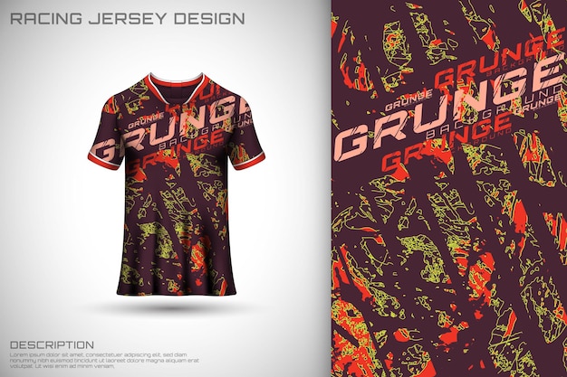 Дизайн передней гоночной рубашки Спортивный дизайн для гонок на велосипеде. Джерси игровой вектор