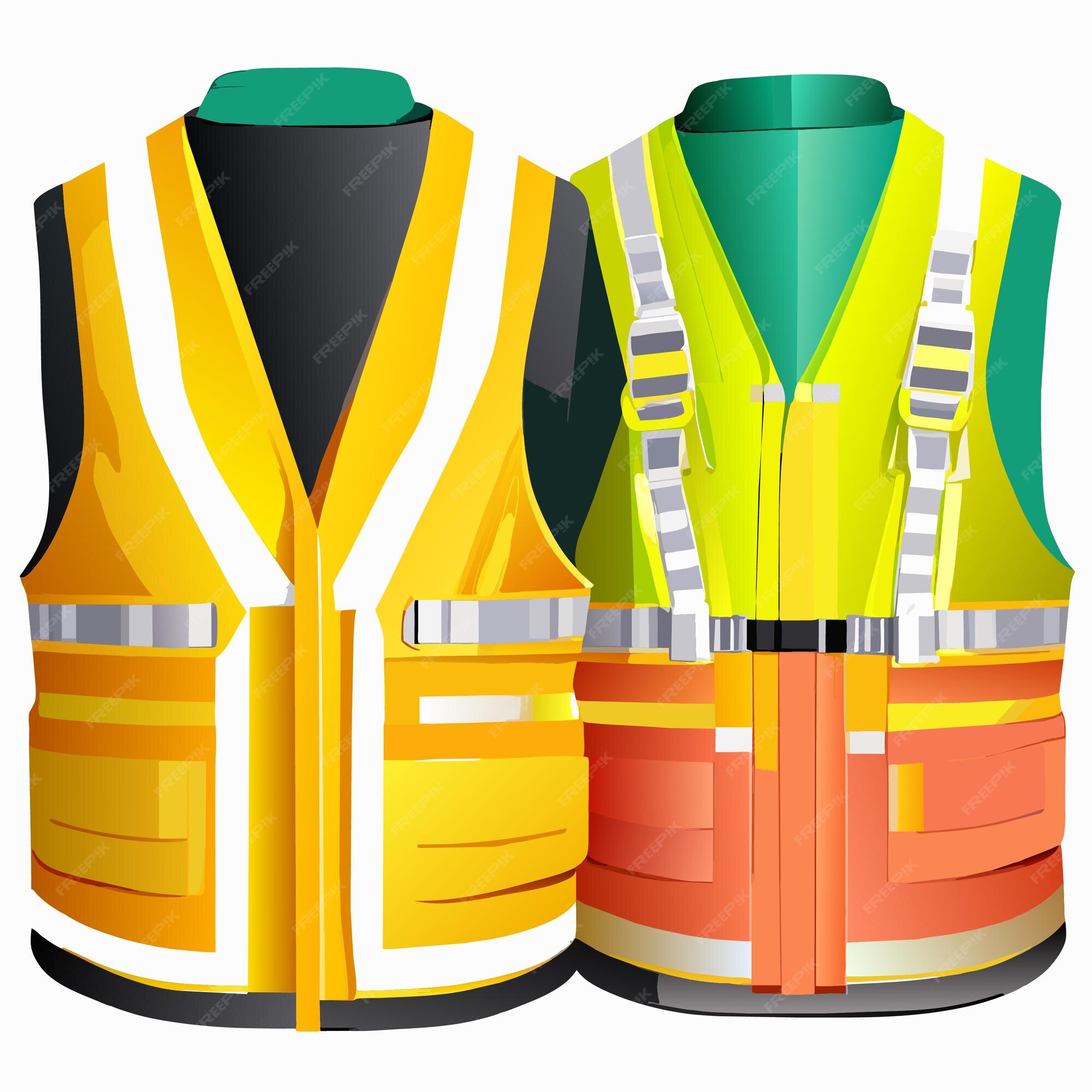 Premium Vector | Front and rear view of realistic vest mock up of green