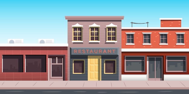 Vector front store cafe street  illustration