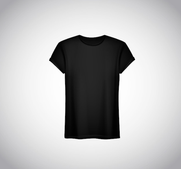 front view of men's white tshirt mockup on white background short sleeve tshirt