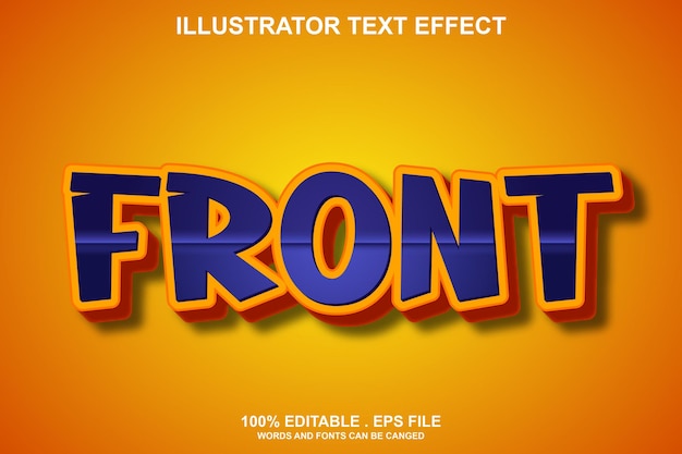 Vector frontteksteffect bewerkbaar