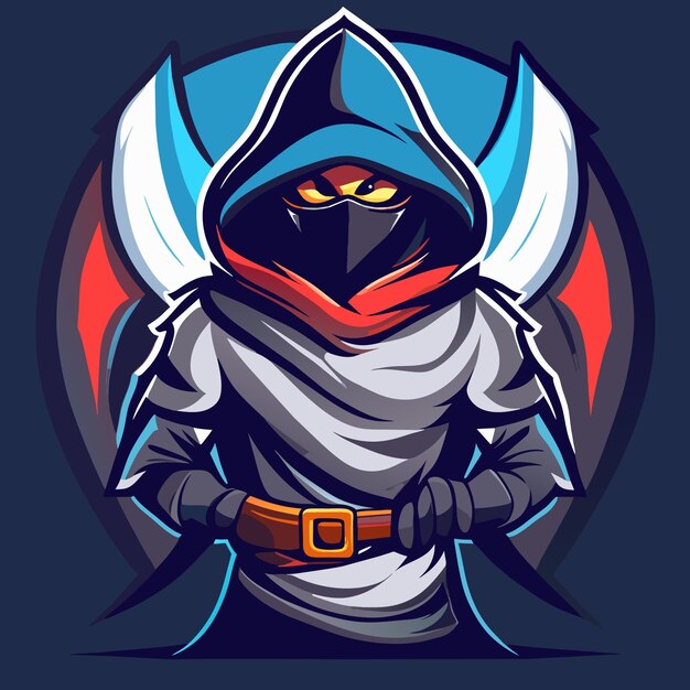 Premium Vector | Frontview thief mascotstyle graphics