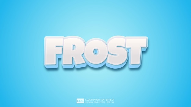 Frost 3D bewerkbaar teksteffect lettertype