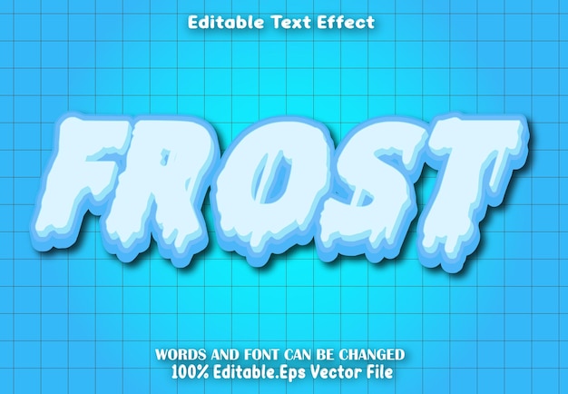 Vector frost bewerkbare tekst-effect