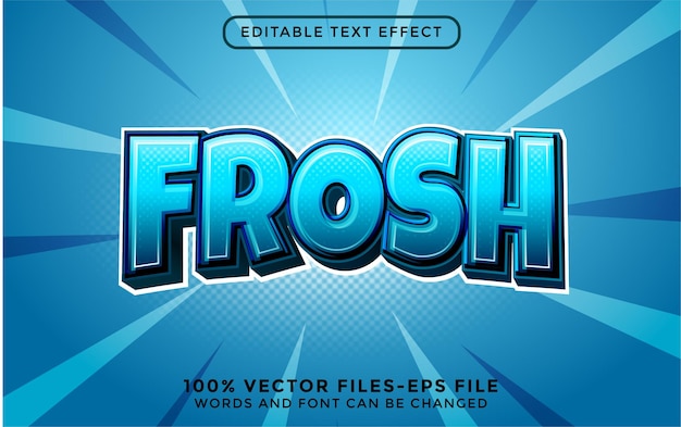 Frost editable text effect premium vectors