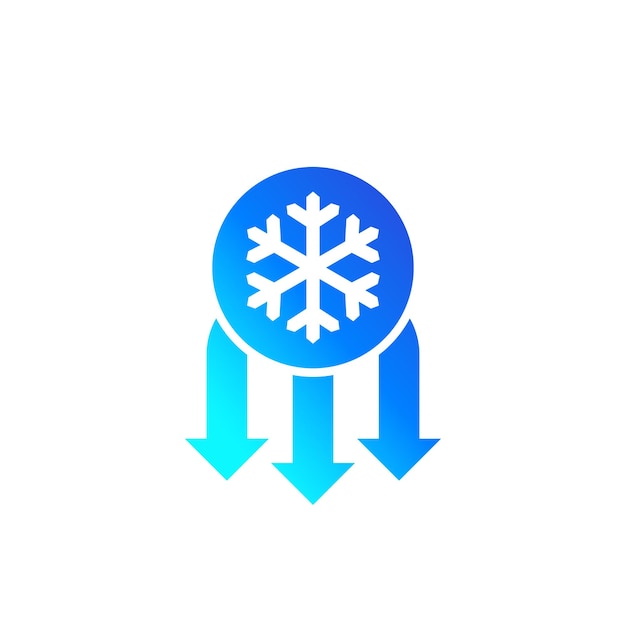 Frost impact freezing icon vector