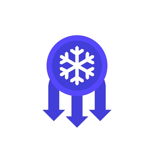 Frost impact or freezing icon