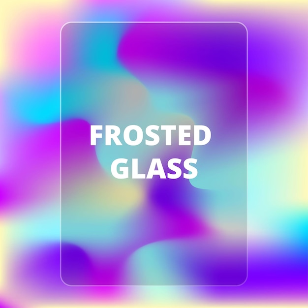 다채로운 mesh 미래의 디자인에 frosted 유리 효과