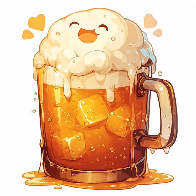 Vector frosty root beer float cartoon kunst