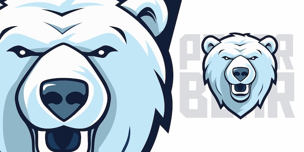 Vector frosty team avatar a frosty avatar featuring the white bear mascot head for gaming teams