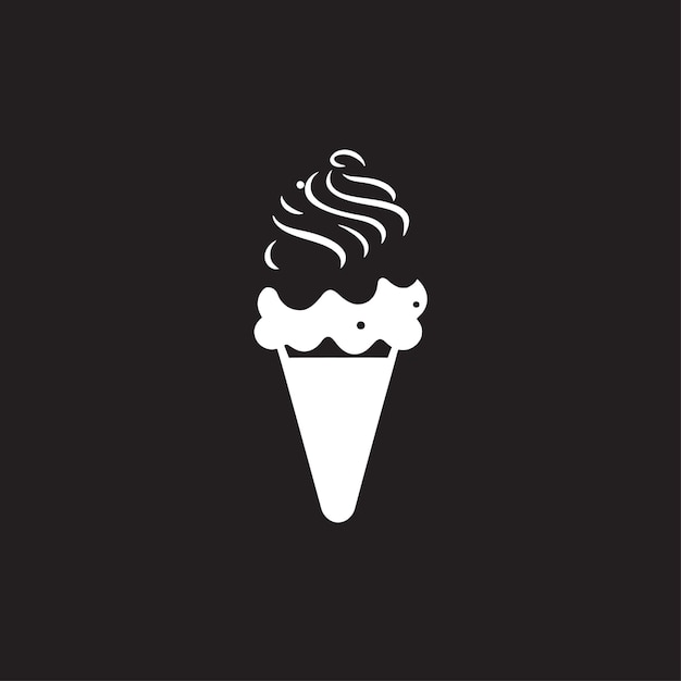 Frosty Temptation Black Cone Icon Scoopfuls of Happiness Ice Cream Zwart logo