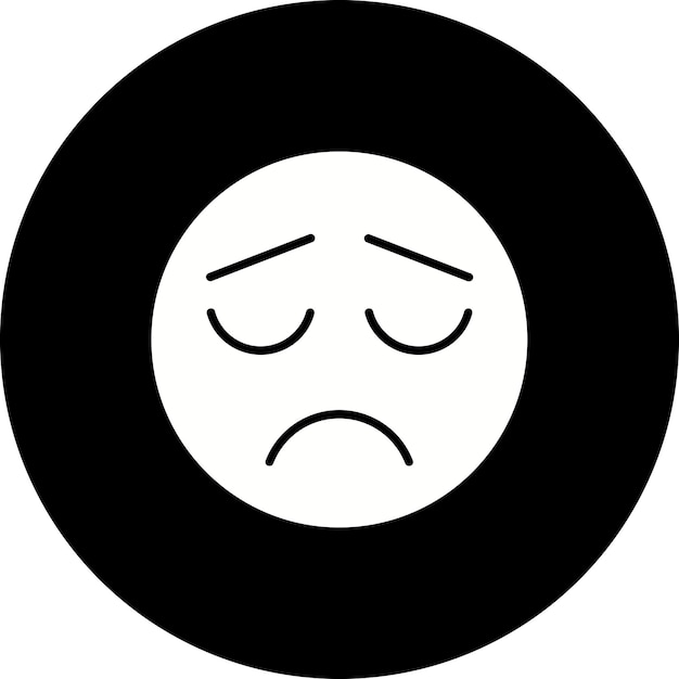 Vector frown icon